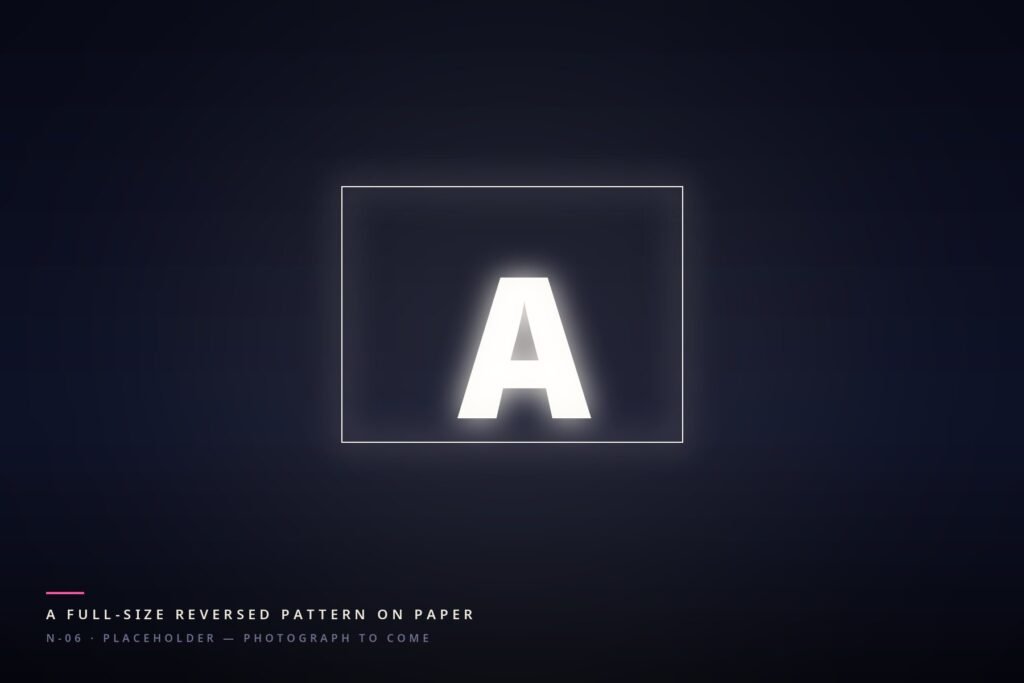 A full-size reversed pattern on paper