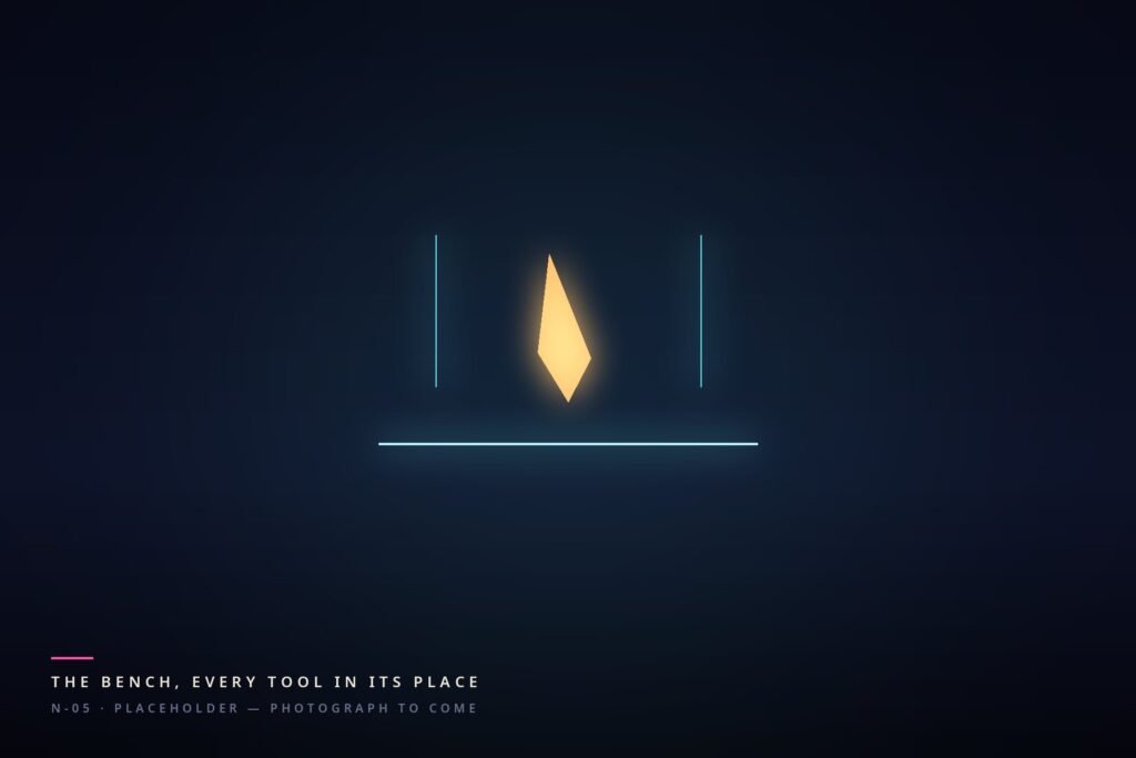 A gas flame under a cyan tube