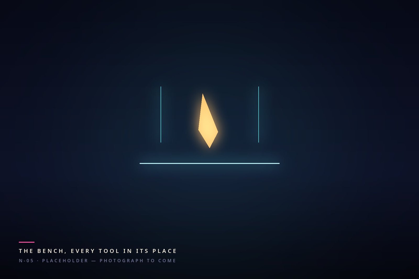 A gas flame under a cyan tube